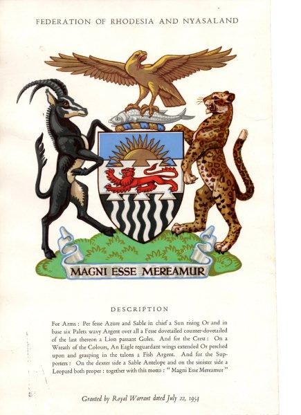 rhodesia and nyasaland federal crest